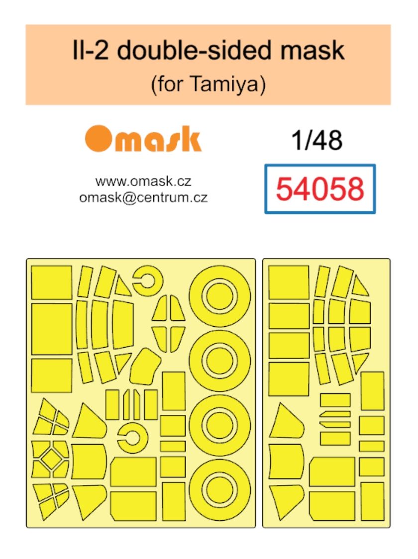 1:48 Il-2 double-sided mask (for Tamiya)