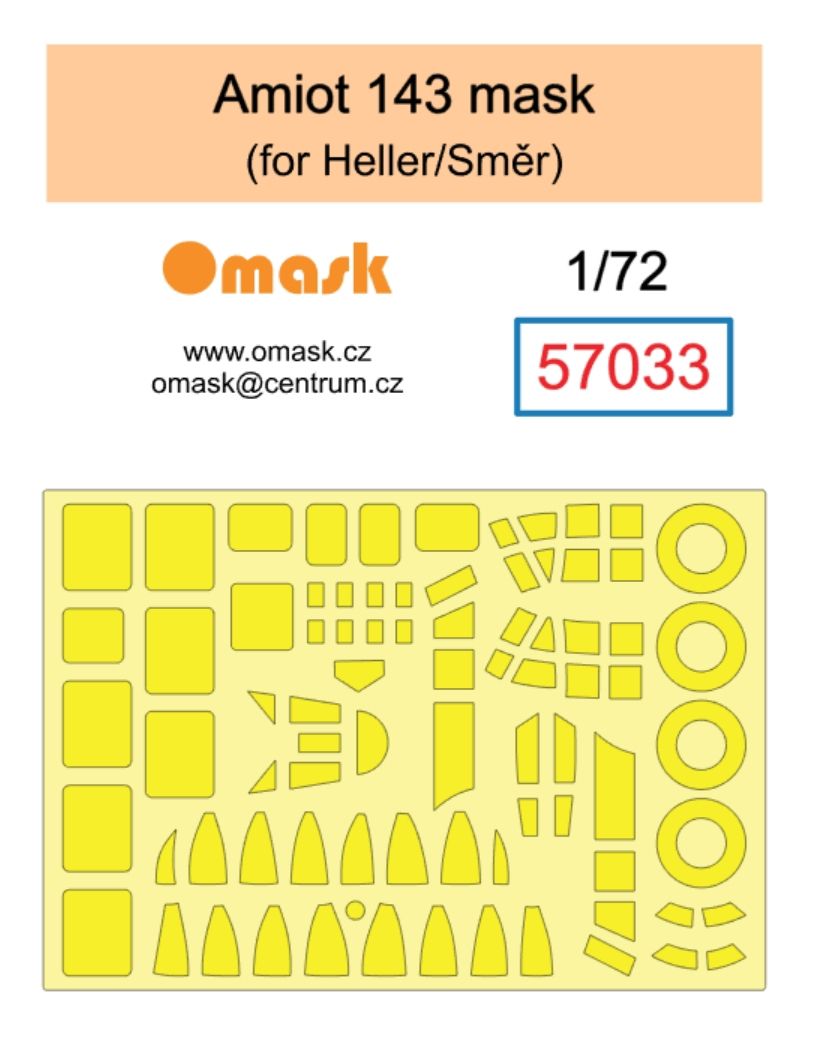 1:72 Amiot 143 mask (for Heller/Směr)