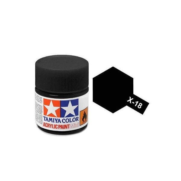 X-18 Semi Gloss Black 10ml