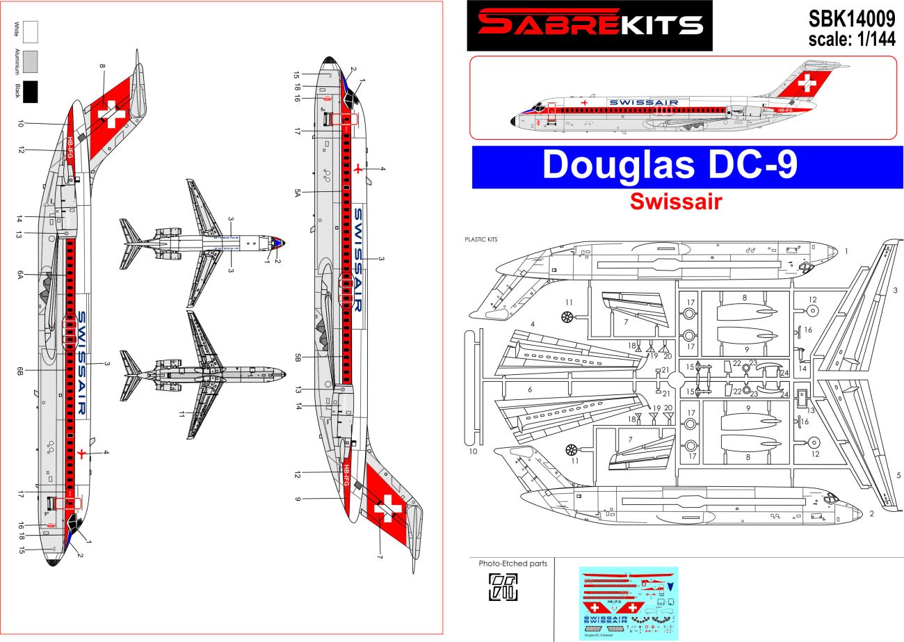 1:144 DC-9 Swissair