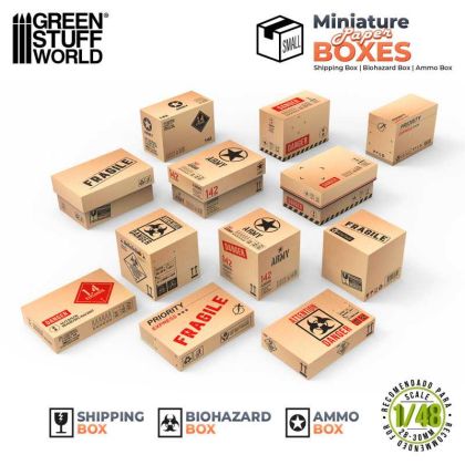 1:48/1:35 Miniature Printed Boxes - Small