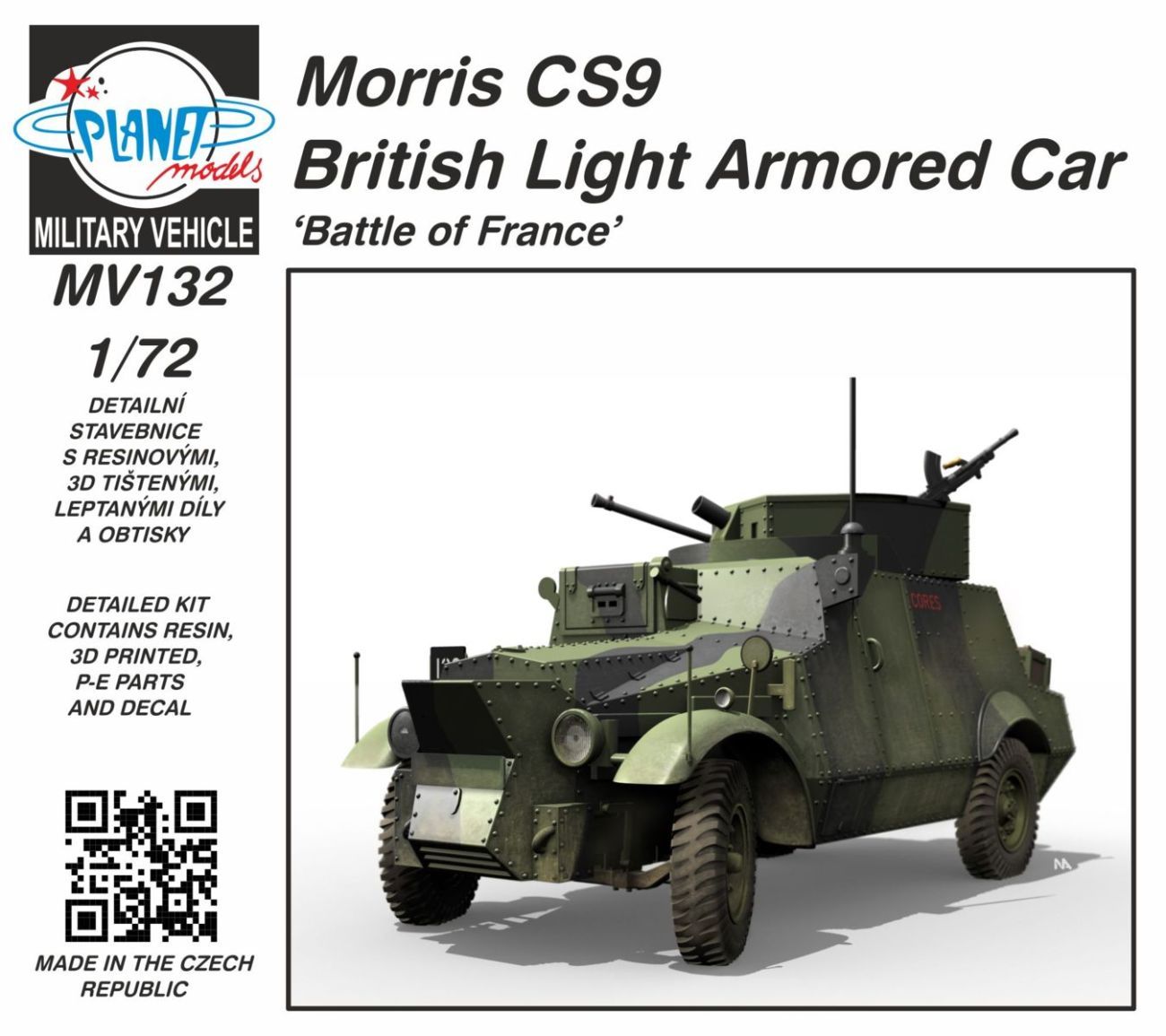 1:72 Morris CS9 British Light Armored Car ‘Battle of France’