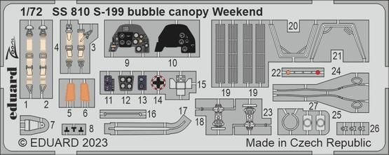 1:72 S-199 bubble canopy Weekend 