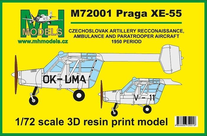1:72 Praga XE-55 Czechoslovak artillery reconnaissance, ambulance and paratrooper aircraft