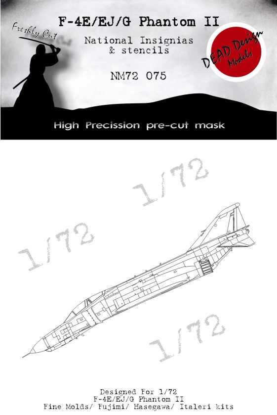 1:72 F-4E/EJ/G Phantom II National Insignias And Stencils (Fine Molds/Fujimi/Hasegawa/Italeri)