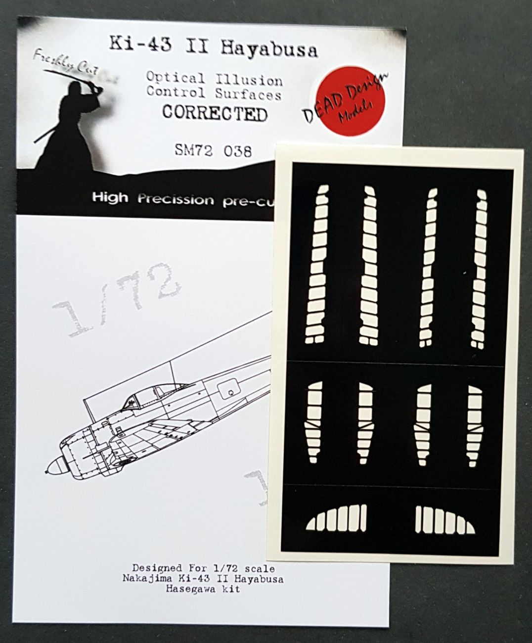 1:72 Nakajima Ki-43-II Hayabusa Control Surfaces
