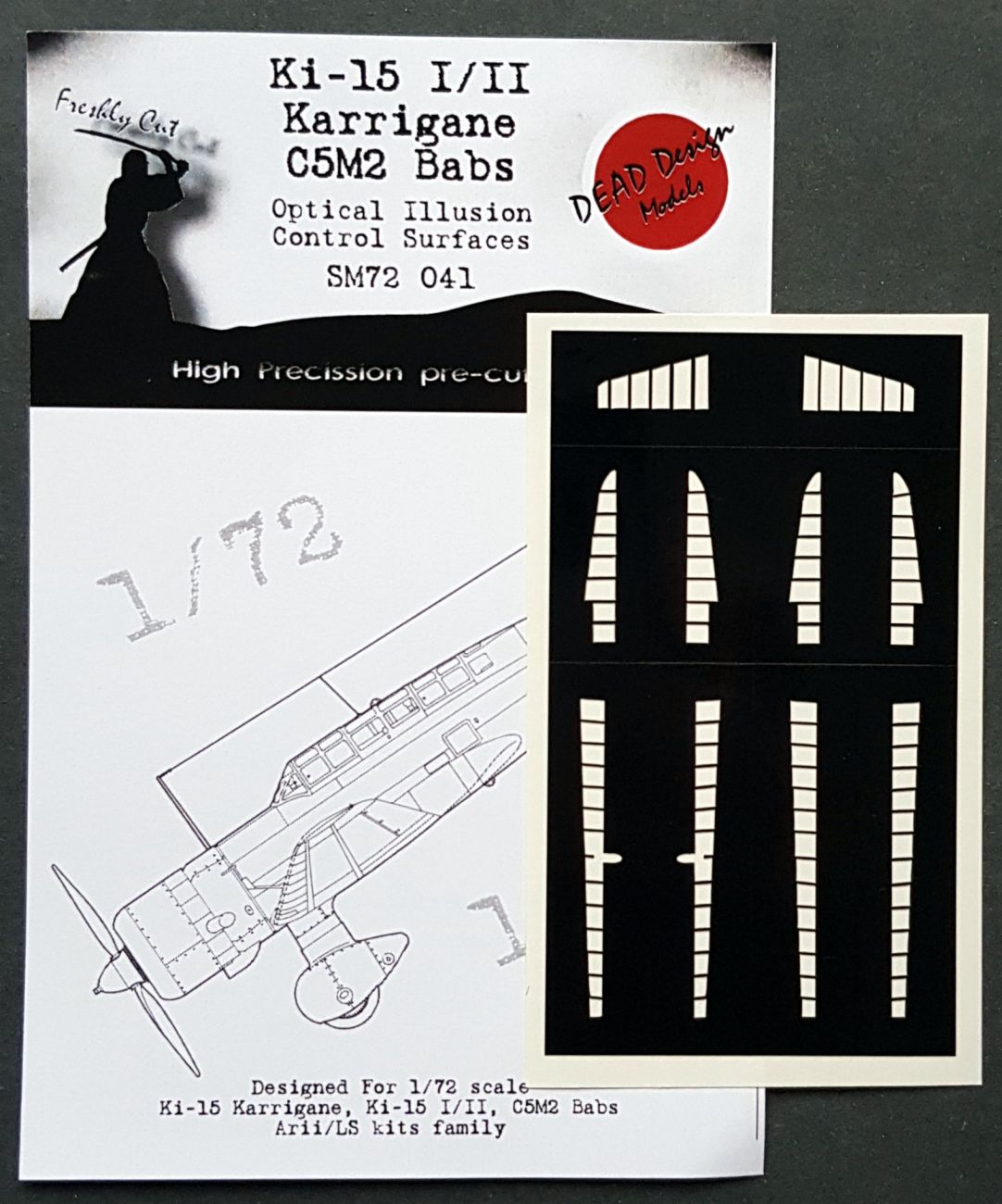 1:72 Mitsubishi Ki-15/ C5M2 Babs Control Surfaces