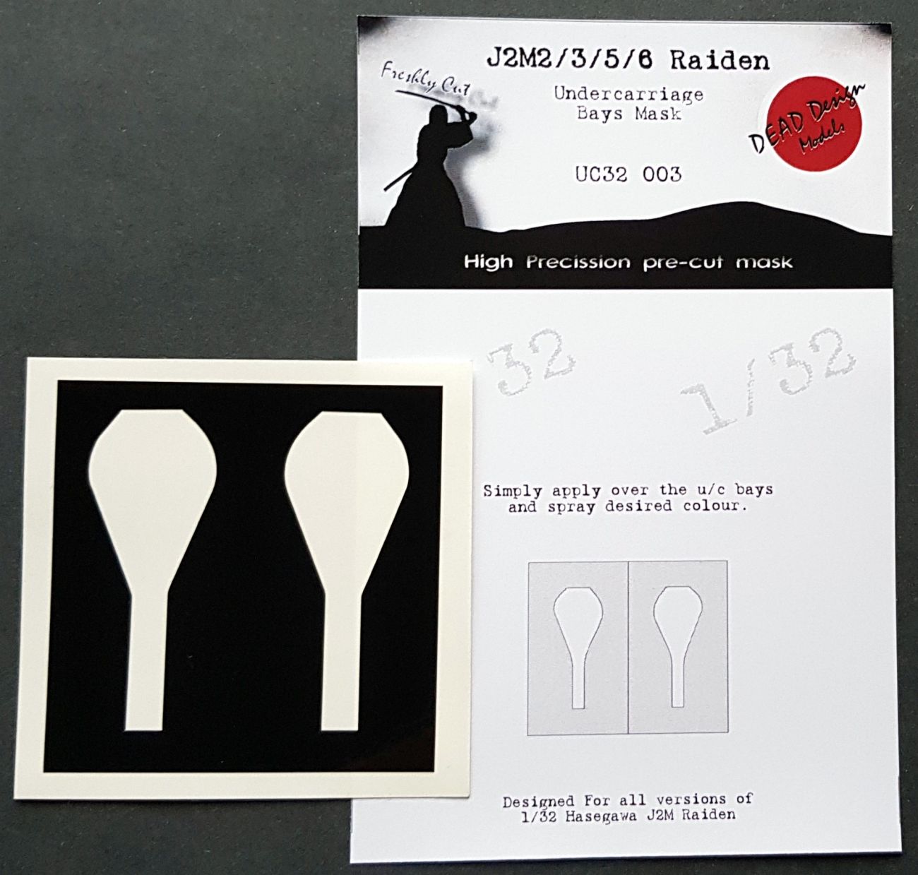 1:32 Mitsubishi J2M2/J2M3/J2M5/J2M6 Raiden Undercarriage Bay Masks