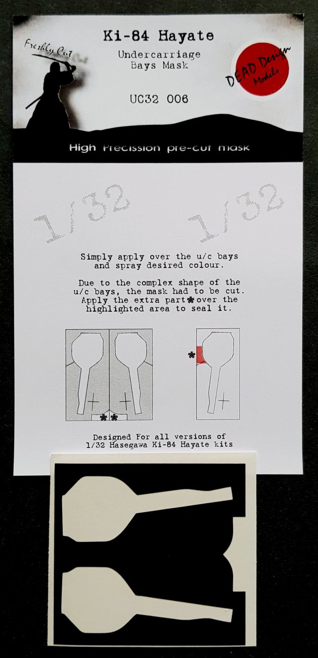 1:32 Nakajima Ki-84 Hayate undercarriage bay paint masks