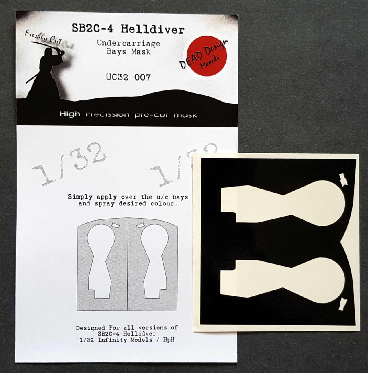 1:32 Curtiss SB2C-4 Helldiver undercarriage bay paint masks