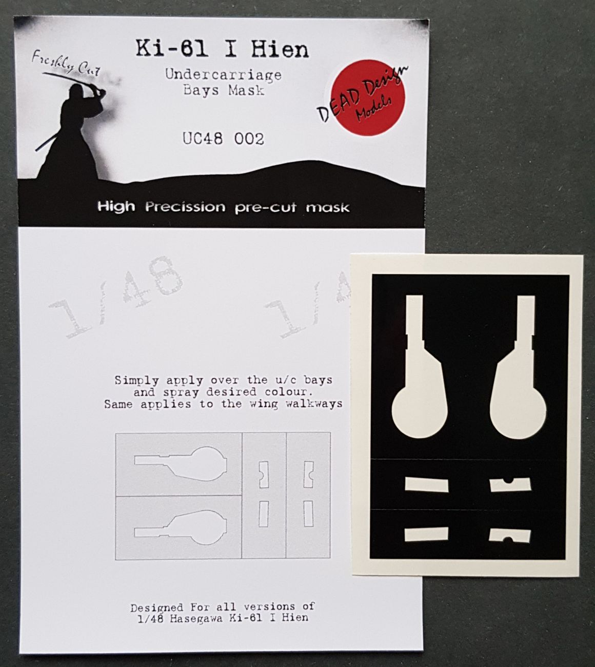 1:48 Kawasaki Ki-61-I Hien Undercarriage Bay Masks