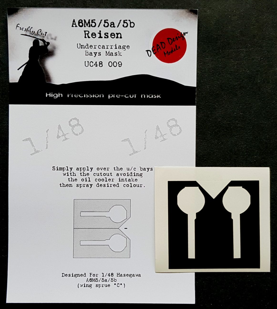 1:48 Mitsubishi A6M5a/b/c undercarriage bay paint masks