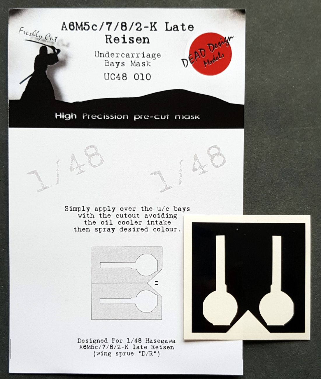 1:48 Mitsubishi A6M7/8 undercarriage bay paint masks