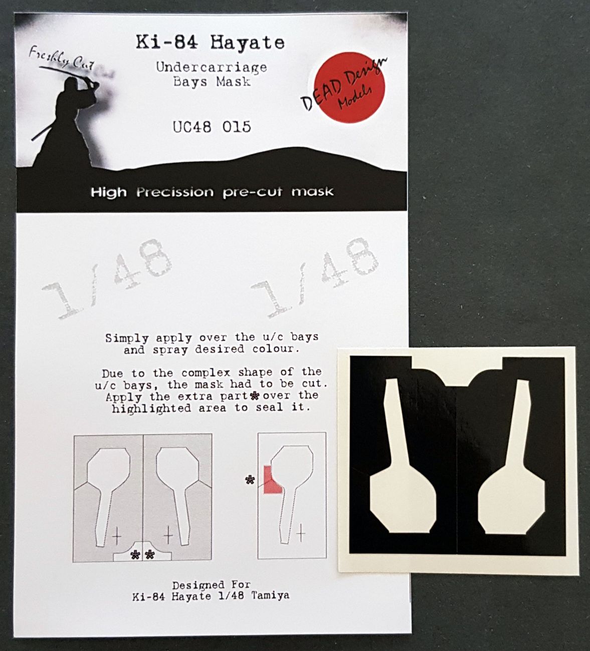 1:48 Nakajima Ki-84 Hayate undercarriage bay paint masks