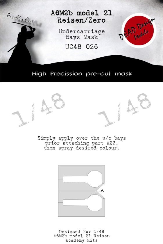 1:48 Mitsubishi A6M2b Zero Reisen undercarriage bays