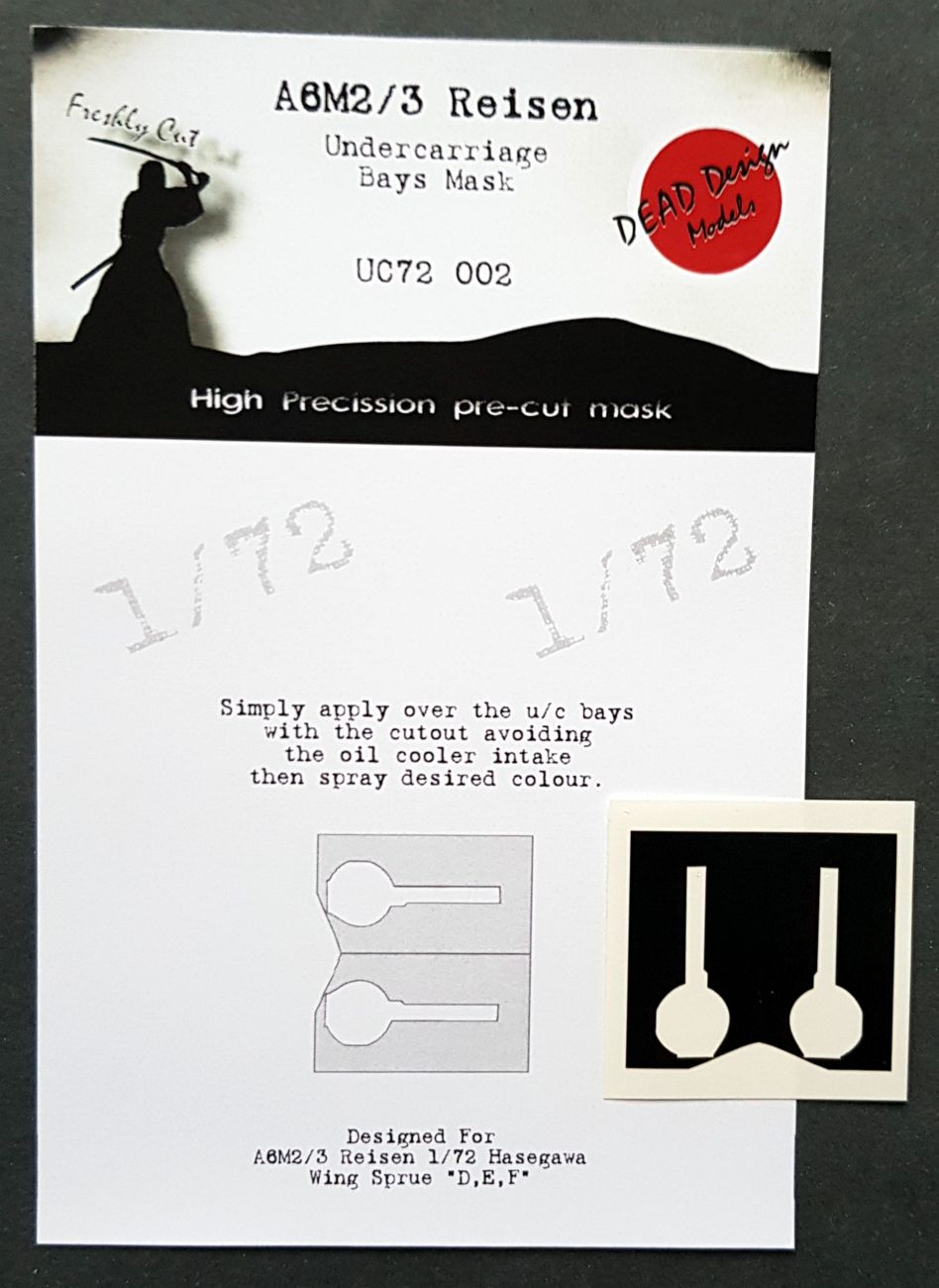 1:72 Mitsubishi A6M2/A6M3/A6M5 Zero Undercarriage Bay Masks