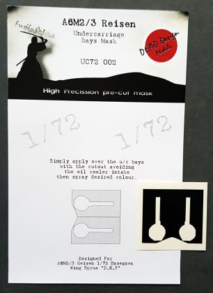 1:72 Mitsubishi A6M2/A6M3/A6M5 Zero Undercarriage Bay Masks