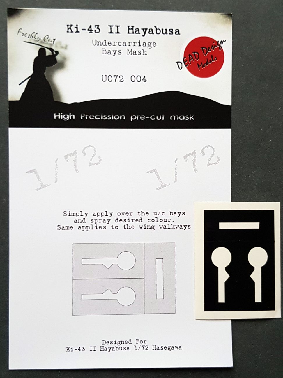 1:72 Nakajima Ki-43-II Hayabusa Undercarriage Bay Masks