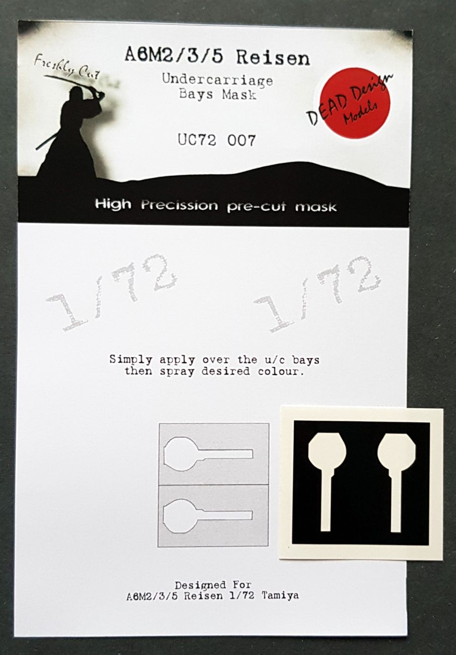 1:72 Mitsubishi A6M2/A6M3/A6M5 Zero Undercarriage Bay Masks