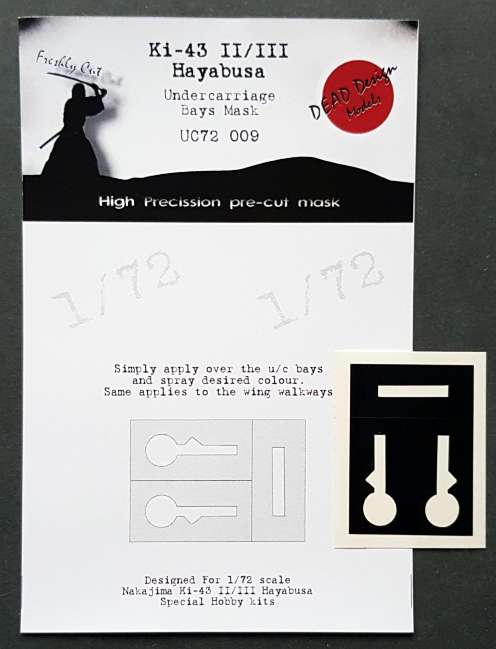 1:72 Nakajima Ki-43-II/Ki-43-III Hayabusa Undercarriage Bay Masks
