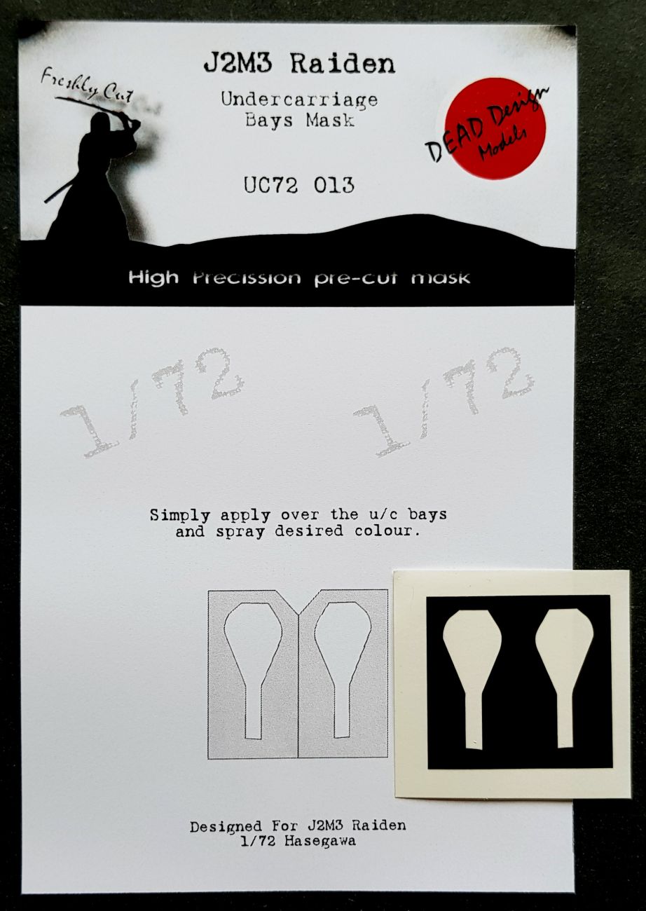 1:72 Mitsubishi J2M3 Raiden undercarriage bay paint masks