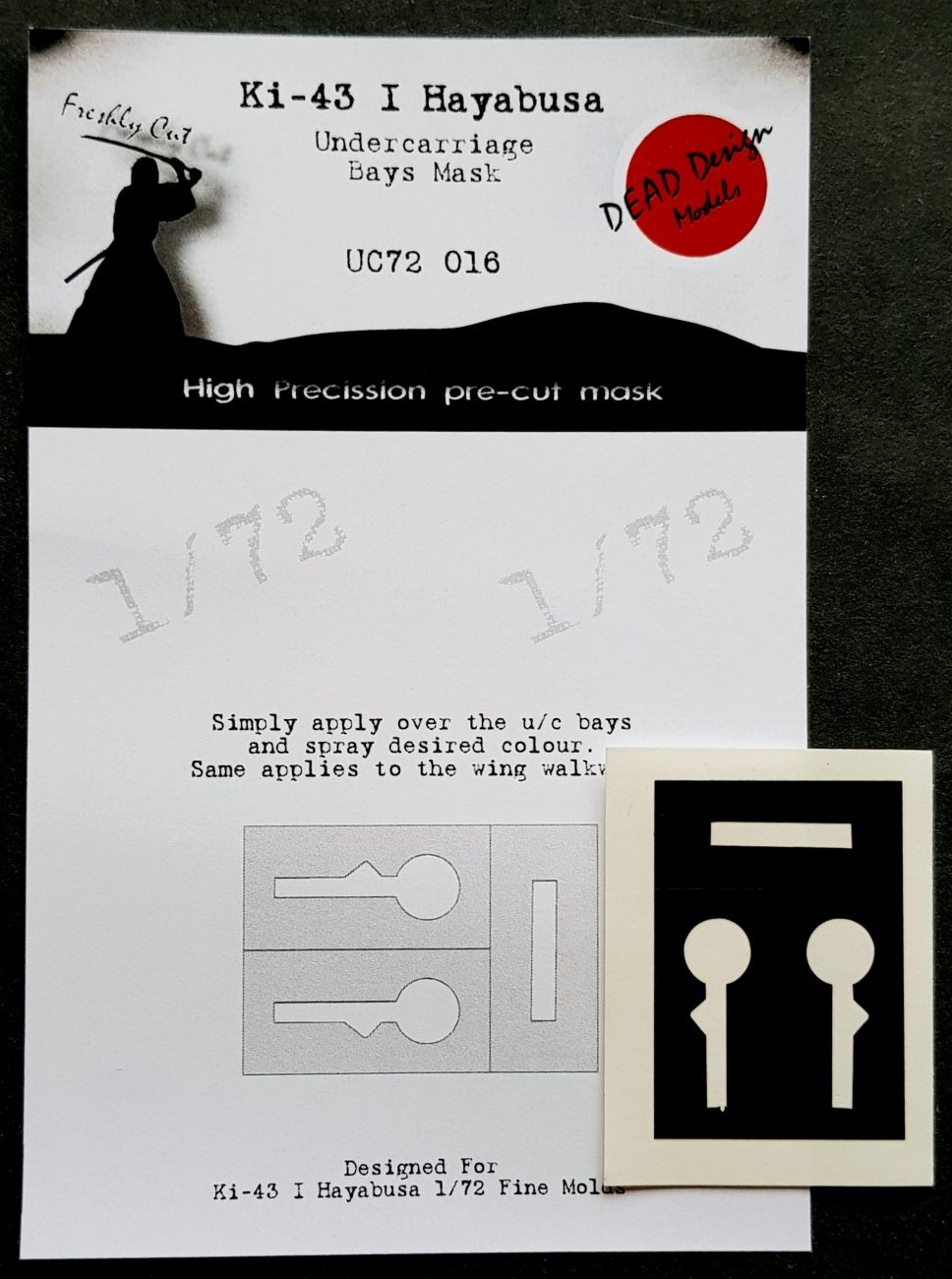 1:72 Nakajima Ki-43-I Hayabusa undercarriage bay paint masks