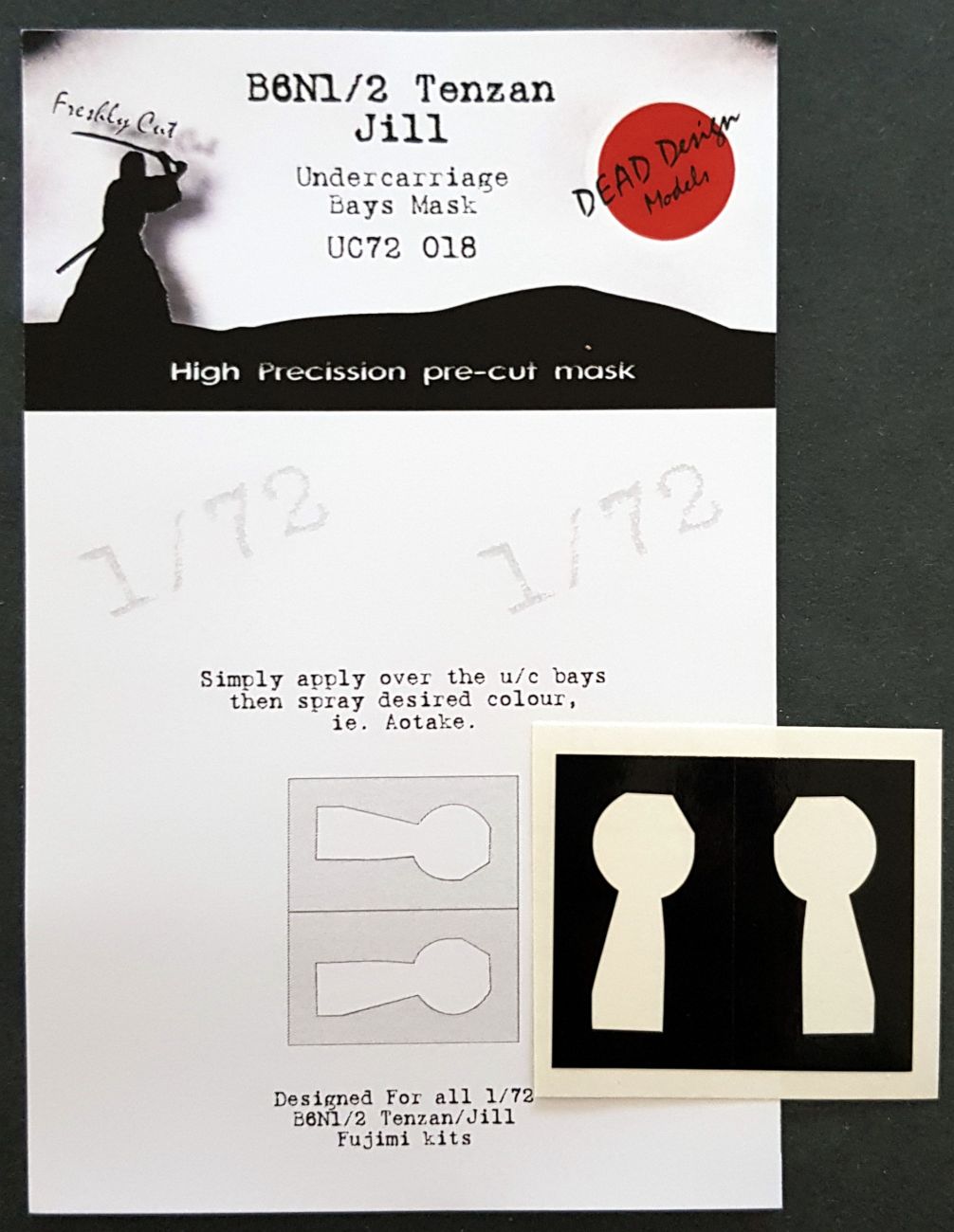 1:72 Nakajima B6N1/2 undercarriage bay paint masks