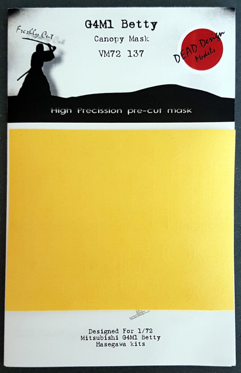 1:72 Mitsubishi G4M1 'Betty' canopy masks
