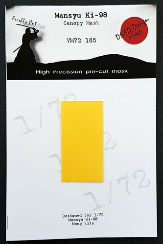 1:72 Mansyu Ki-98 (Meng) canopy mask
