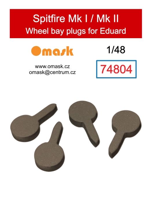 1:48 Spitfire Mk I / Mk II wheel bay plugs (for Eduard)