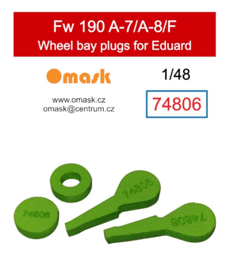 1:48 Fw 190 A-7/A-8/F wheel bay plugs (for Eduard)