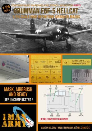 1:24 Grumman F6F-5 Hellcat Airbrush paint mask