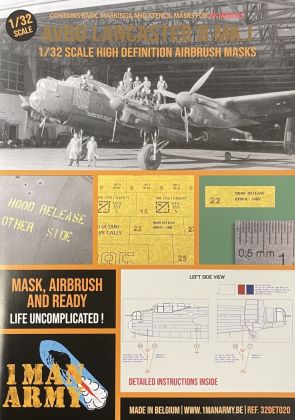 1:32 Avro Lancaster B Mk.I Airbrush paint mask