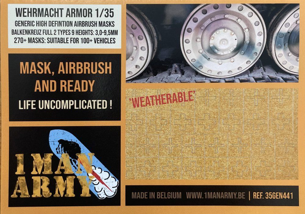 1:35 GERMAN Balkenkreuz Full Airbrush paint mask