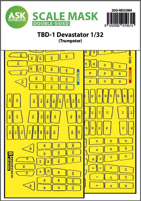 1:32 TBD-1 Devastator double-sided express fit mask for Trumpeter