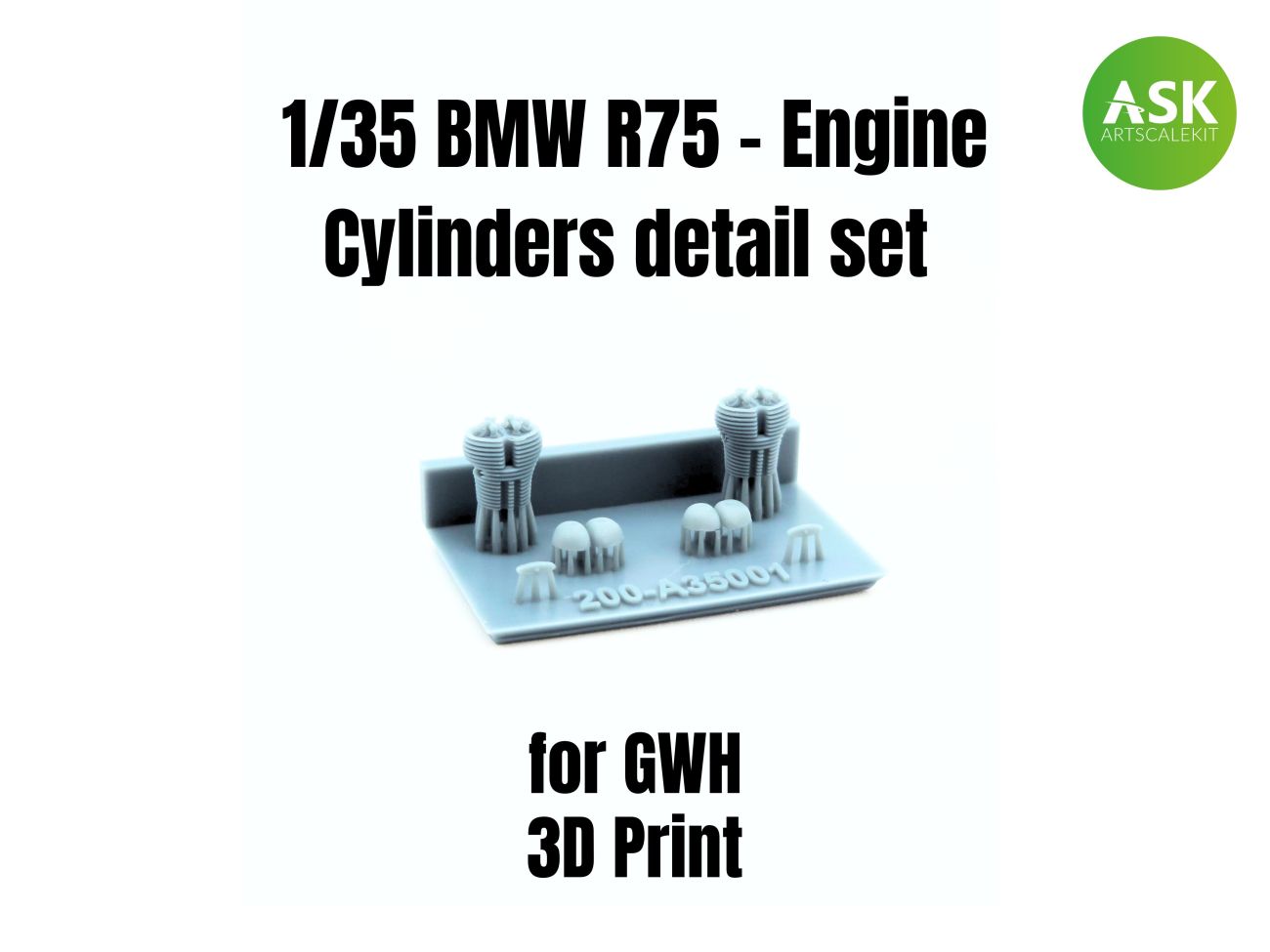 1:35 BMW R75 - Engine Cylinders detail set recommended for GWH