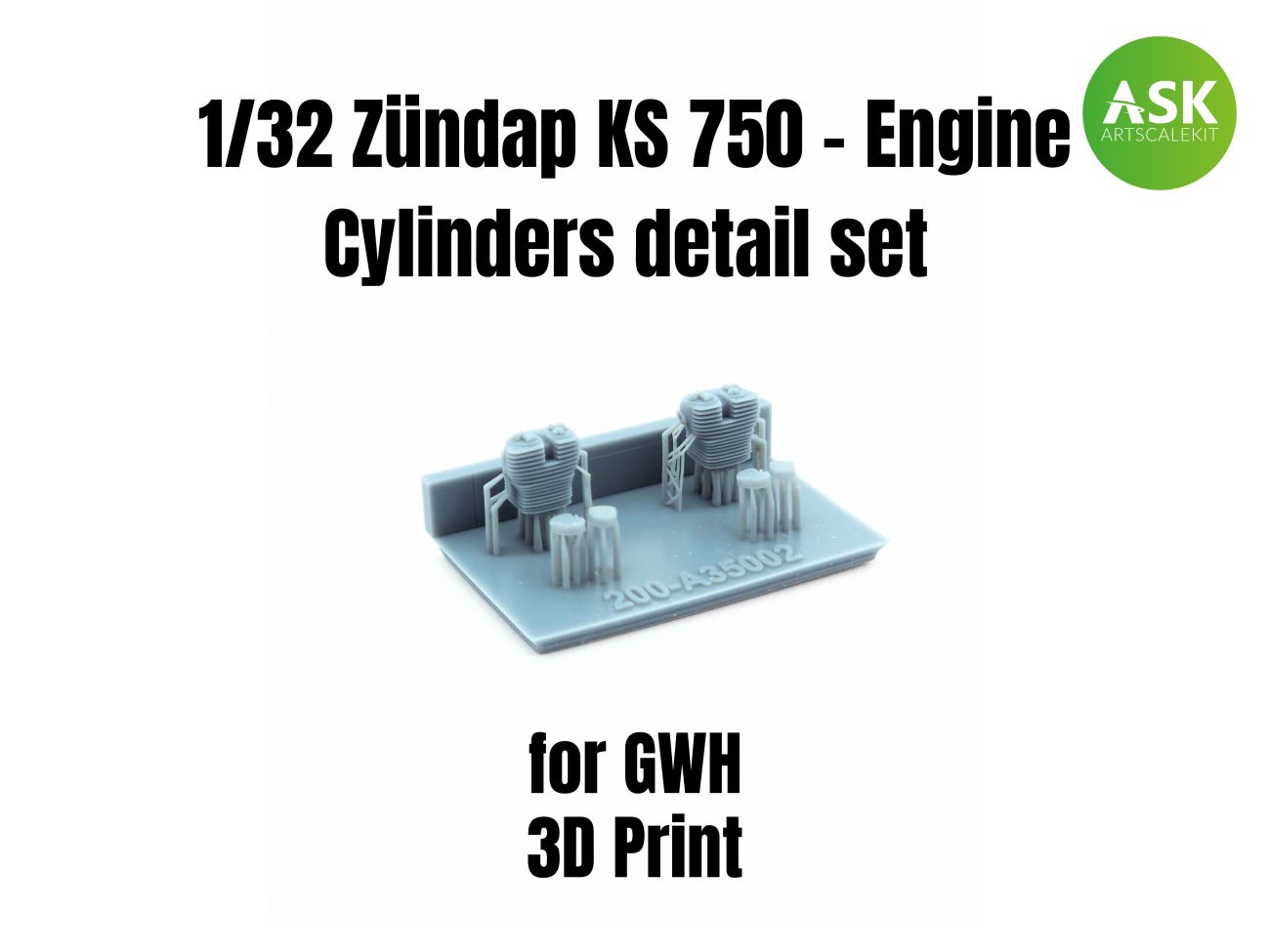1:35 Zündap KS 750 - Engine Cylinders detail set recommended for GWH