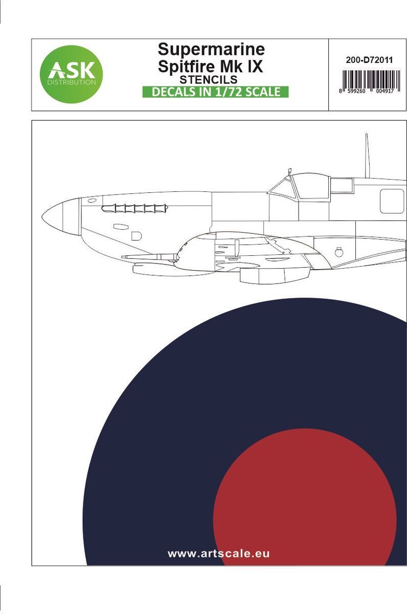 1:72 Spitfire Mk.IXc and Mk.IX - STENCILS