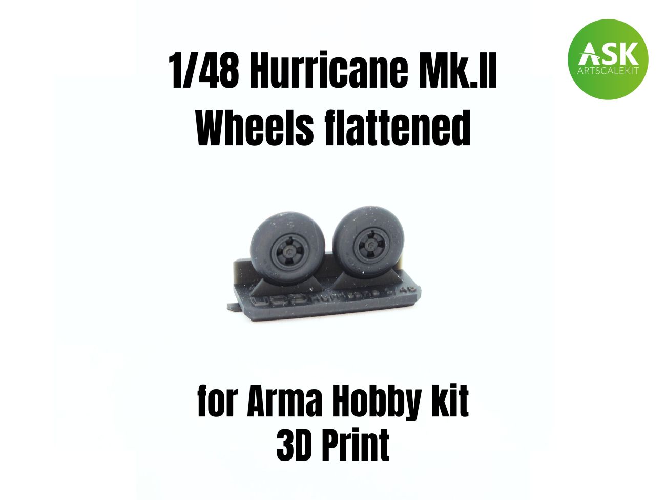 1:48 Hurricane Mk.II - Wheels flattened