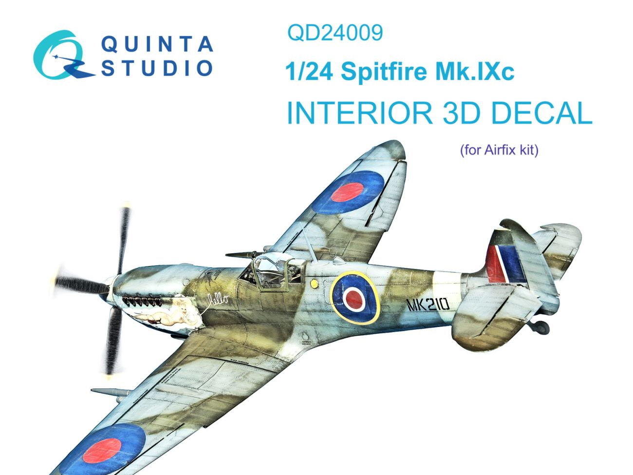 1:24 Spitfire Mk.IXc 3D-Printed & coloured Interior on decal paper