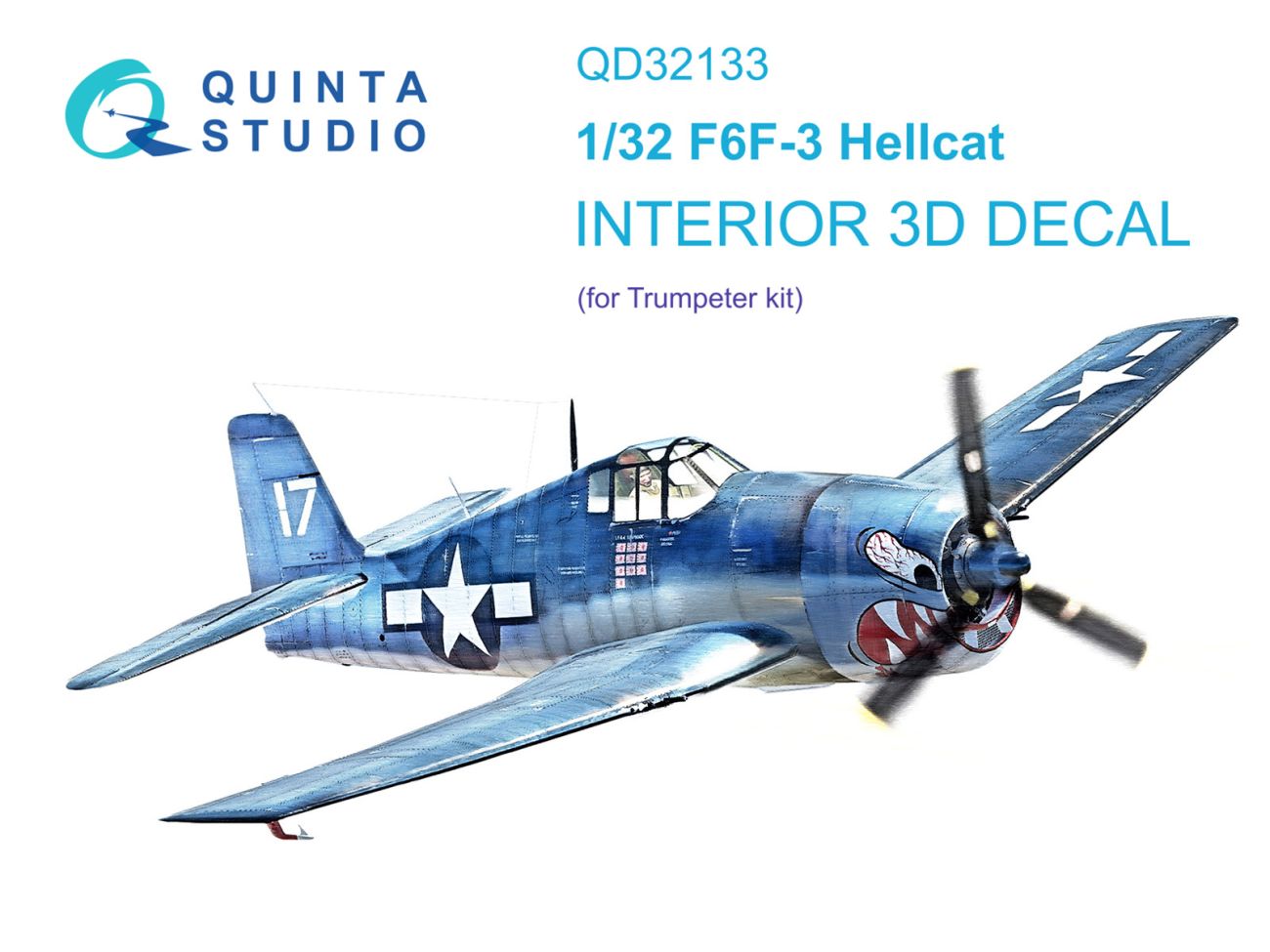 1:32 F6F-3 Hellcat 3D-Printed & coloured Interior on decal paper