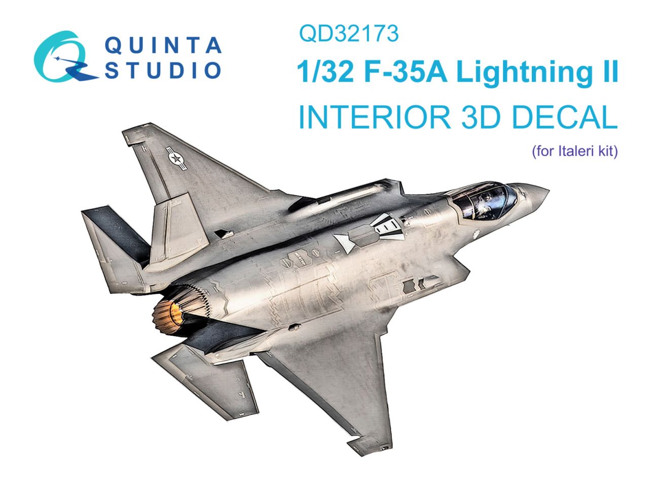 1:32 F-35A 3D-Printed & coloured Interior on decal paper