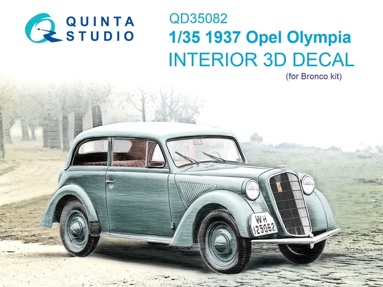 1:35 1937 Opel Olympia 3D-Printed & coloured Interior on decal paper