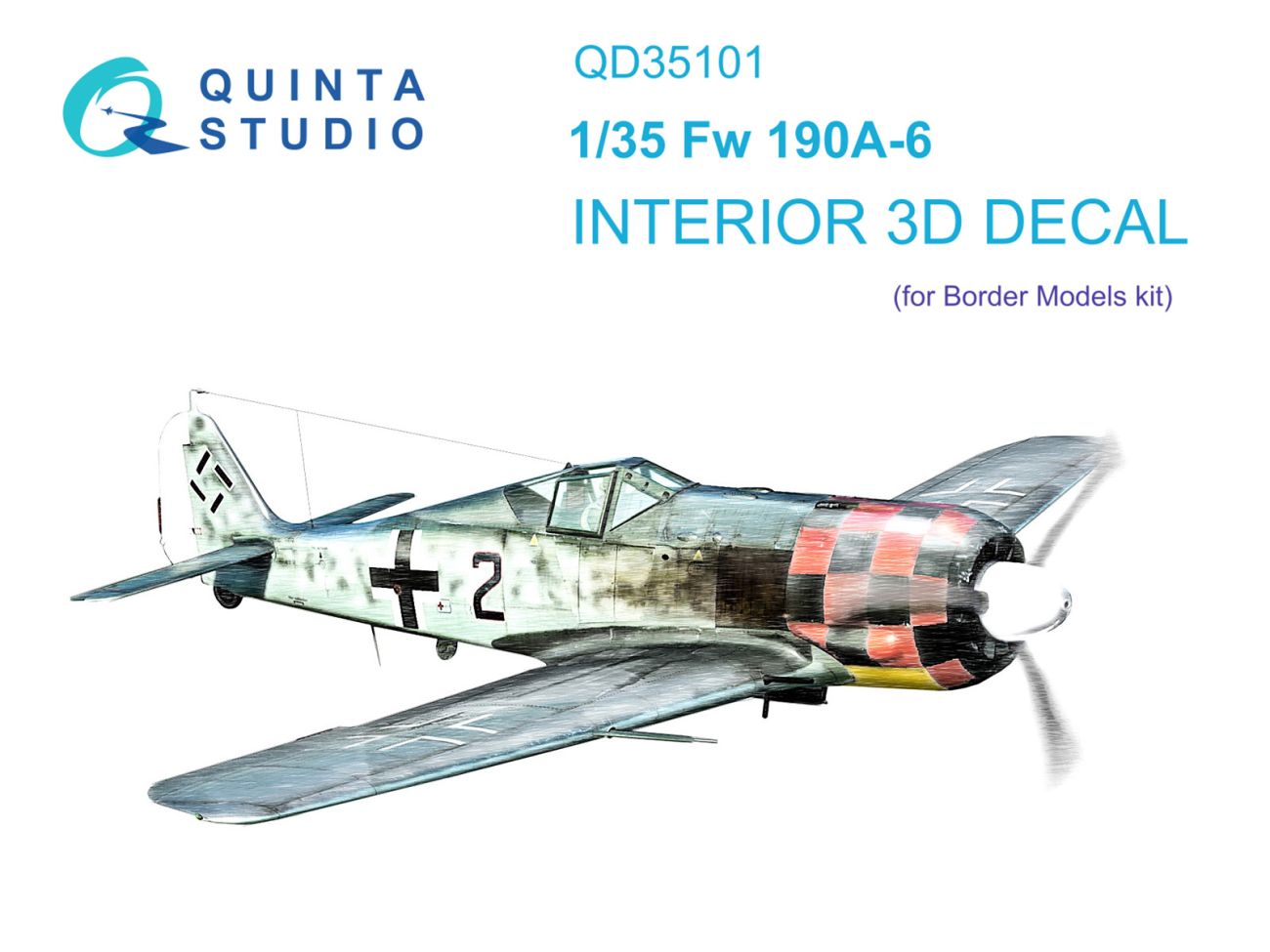 1:35 Fw-190A-6 3D-Printed & coloured Interior on decal paper