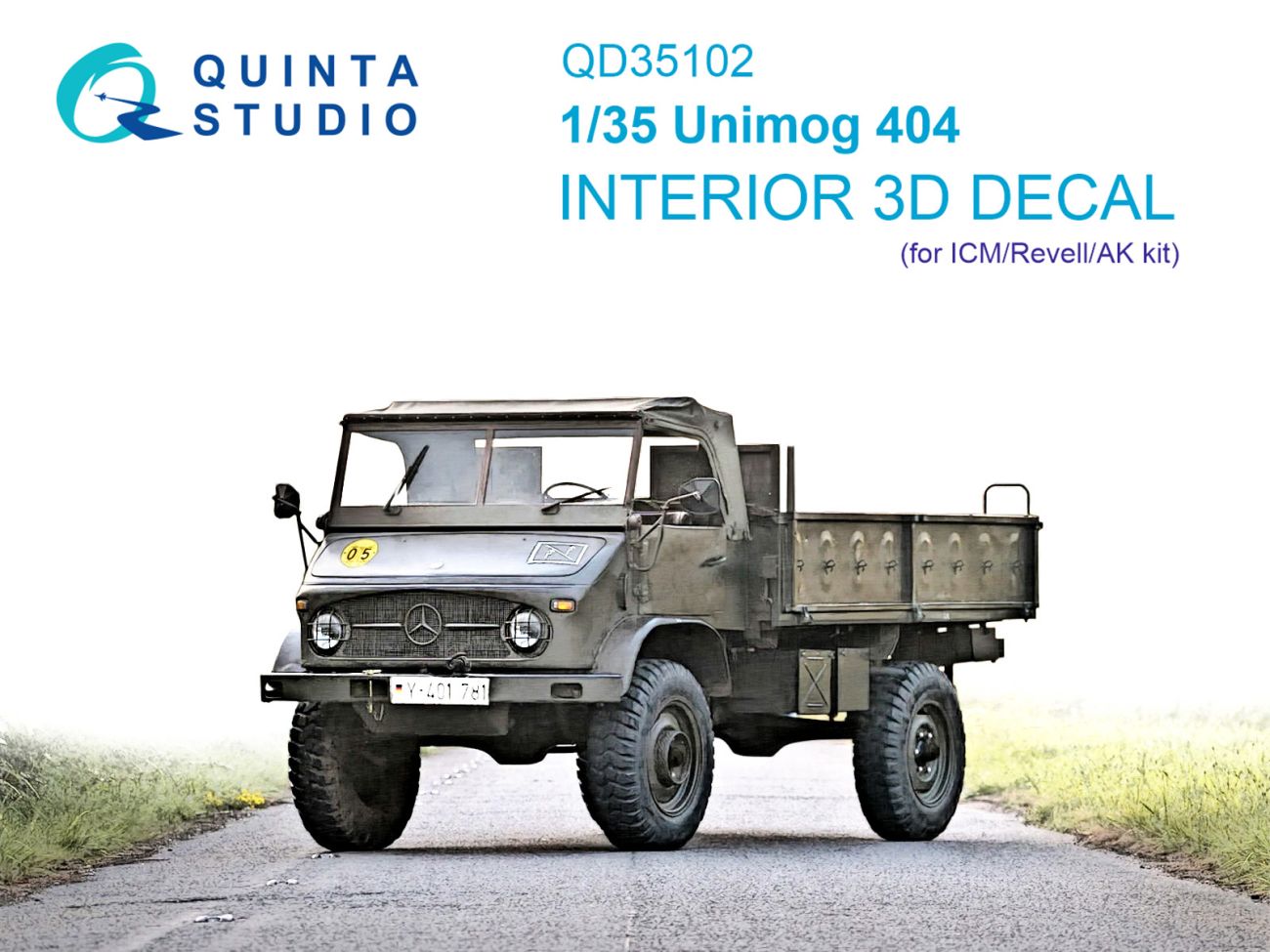 1:35 Unimog 404 3D-Printed & coloured Interior on decal paper
