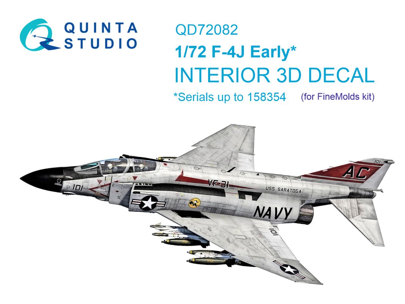 1:72 F-4J Phantom Early 3D-Printed & coloured Interior on decal paper