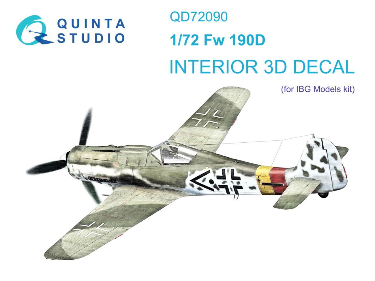 1:72 Fw-190D 3D-Printed & coloured Interior on decal paper