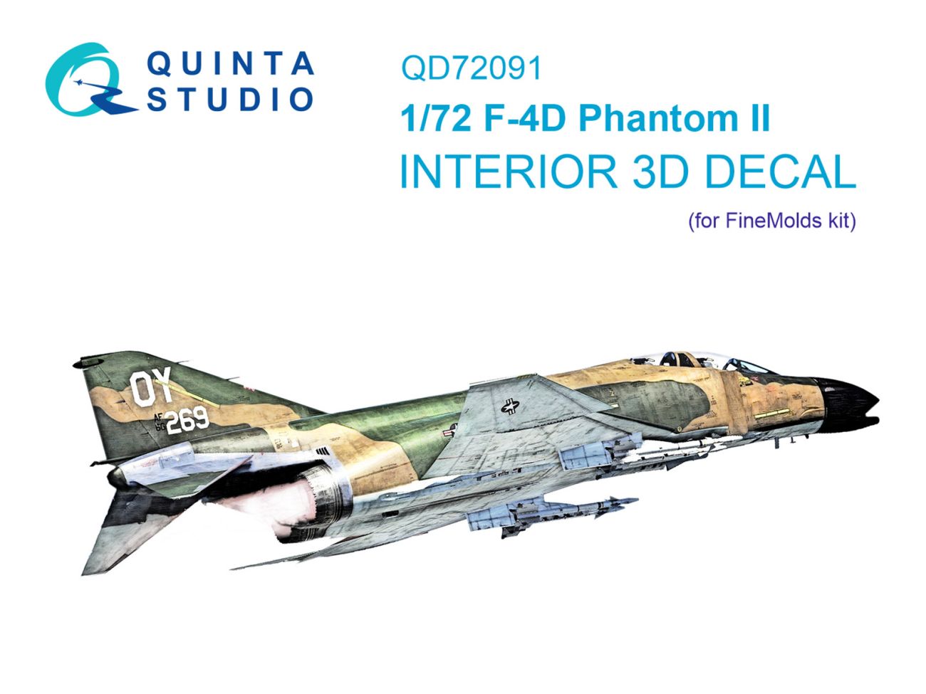 1:72 F-4D Phantom 3D-Printed & coloured Interior on decal paper