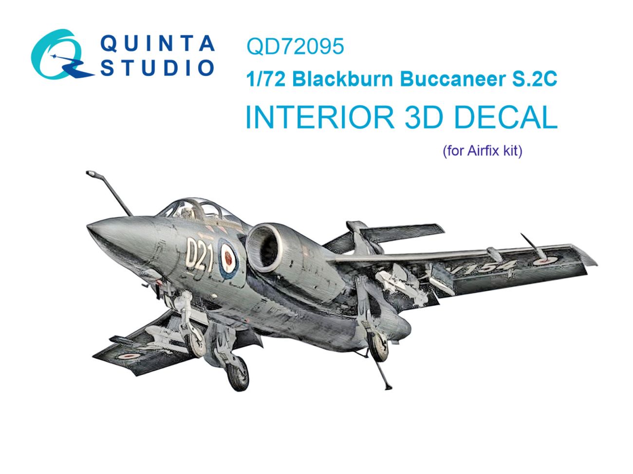 1:72 Blackburn Buccaneer S.2C 3D-Printed & coloured Interior on decal paper