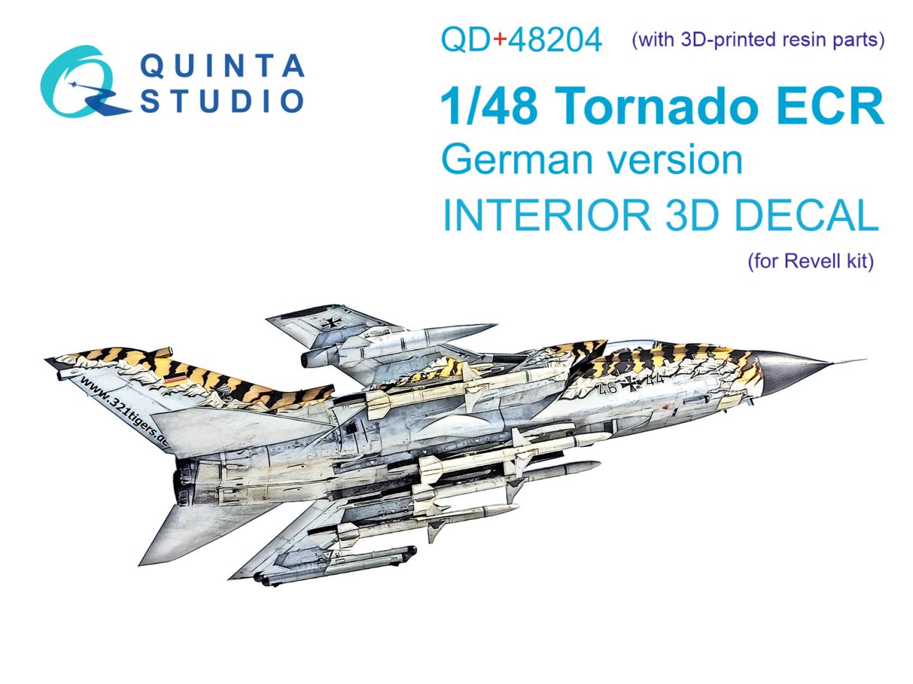 1:48 Tornado ECR German version interior 3D decal (small version) (with 3D-printed resin parts)